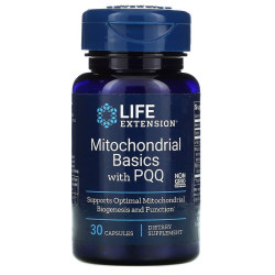 Пірролохінолінхінон з PQQ, Life Extension Mitochondrial Basics, 30 капсул