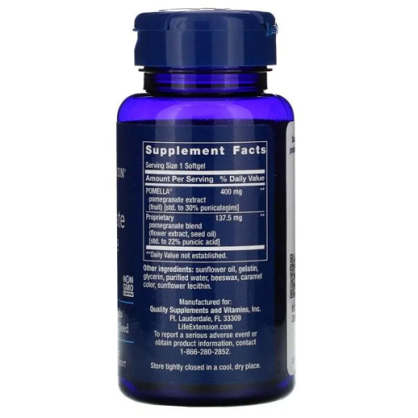 Гранат, Pomegranate Complete, Life Extension, 30 капсул