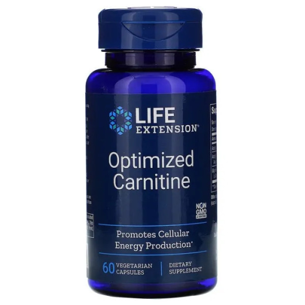 Карнітин оптимізований, Optimized Carnitine, Life Extension, 60 капсул