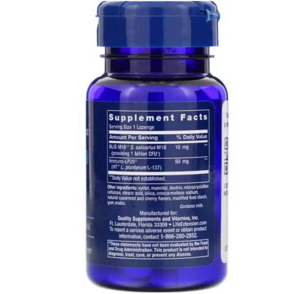 Гігієна порожнини рота, Florassist, Oral Hygiene, Life Extension, 30 льодяників