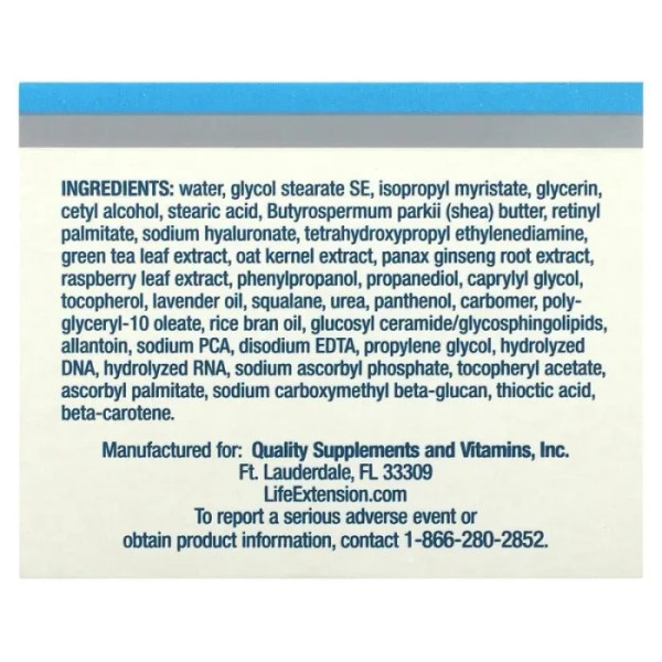 Денний крем, Skin Care Collection, Life Extension, з 1% ретинілпальмітатом та керамідами, 47 г