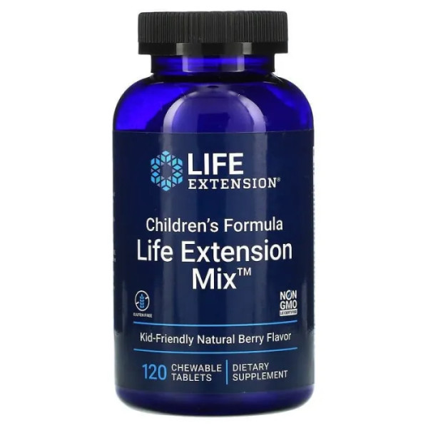 Мультивітаміни для дітей, Children's Formula Mix, Life Extension, ягідний смак, 120 жувальних таблеток