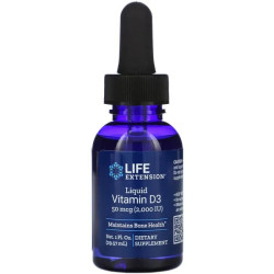 Вітамін D3 рідкий 2000 МО, смак м'яти, Life Extension Liquid Vitamin D3, 29,57 мл