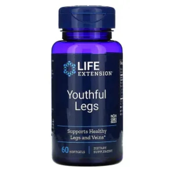 Молоді ноги, Youthful Legs, Life Extension, 60 м'яких капсул (250 мг у кожній м'якій капсулі)