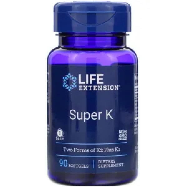 Вітамін К, Super Vitamin K, Life Extension, 2600 мкг, 90 м'яких капсул
