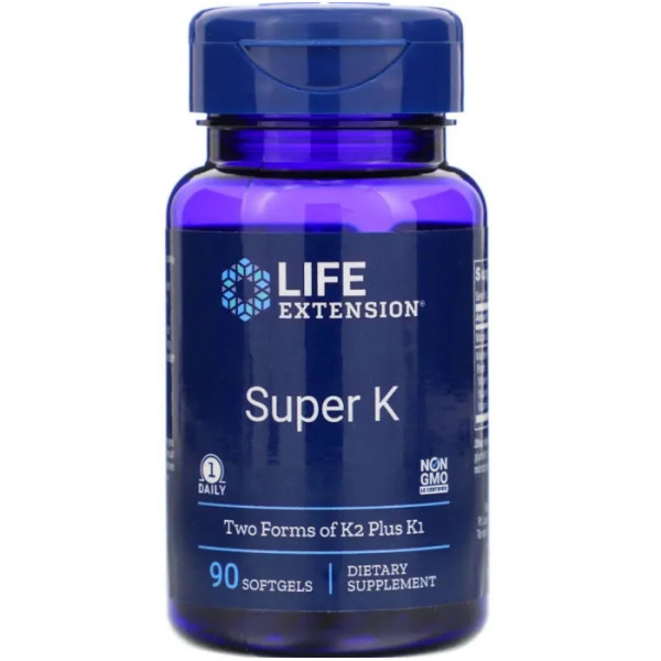 Вітамін К, Super Vitamin K, Life Extension, 2600 мкг, 90 м'яких капсул