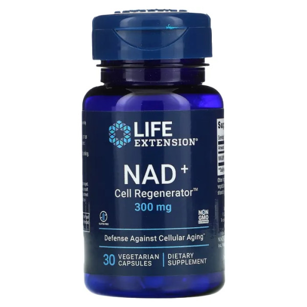 Нікотинамід рибозид, NAD+ Cell Regenerator, Life Extension, 300 мг, 30 вегетаріанських капсул