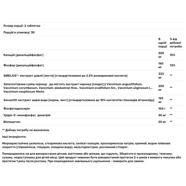 Поліпшення роботи мозку, Cognitex Elite, Life Extension, 60 вегетаріанських таблеток