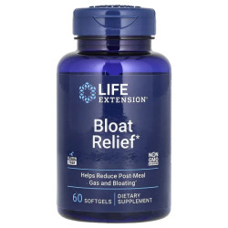 Від здуття живота, Life Extension Bloat Relief, 60 м'яких капсул