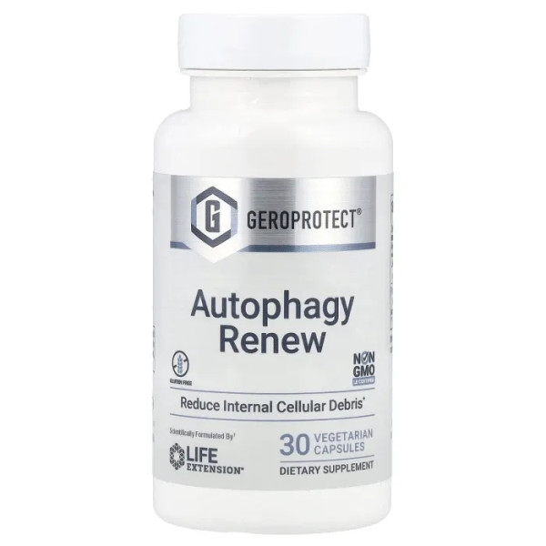 Формула долголетия, GeroProtect, Autophagy Renew, Life Extension, возобновление аутофагии, 30 вегетарианских капсул
