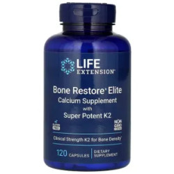 Відновлення кісток із супер-активним K2, Bone Restore Elite Life Extension, 120 капсул