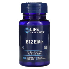 Вітамін B12, Life Extension B12 Elite, 60 вегетаріанських льодяників