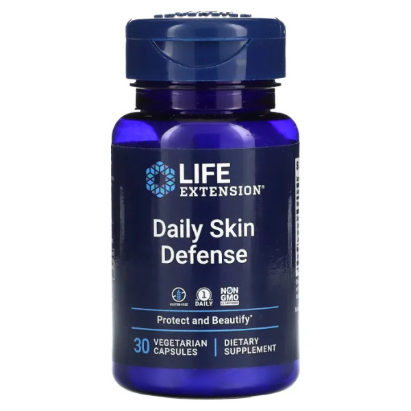 Формула для шкіри, Daily Skin Defense, Life Extension, 30 капсул
