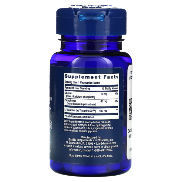 Допомога при стресі, Theanine XR, Life Extension, 30 вегетаріанських таблеток