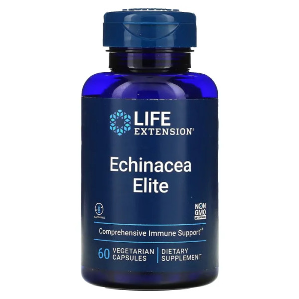 Ехінацея, Echinacea Elite, Life Extension, 60 вегетаріанських капсул