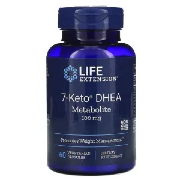 Метаболіт, 7-Кето ДГЕА, 7-Keto DHEA, Metabolite, Life Extension, 100 мг, 60 капсул