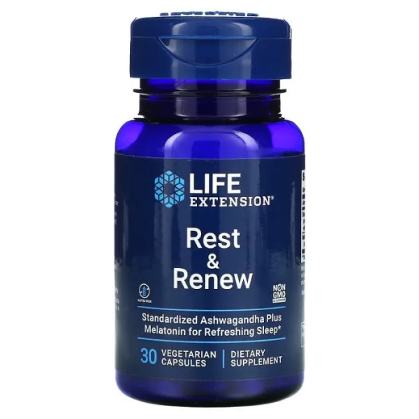 Підтримка сну, Rest & Renew, Life Extension, 30 вегетаріанських капсул