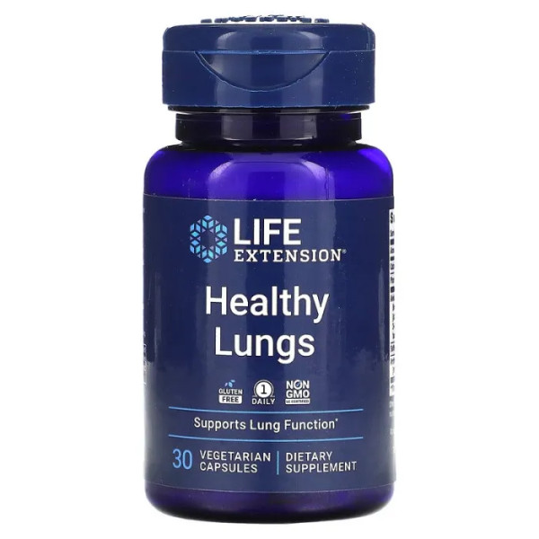 Підтримка функції легень, Healthy Lungs, Life Extension, 30 вегетаріанських капсул