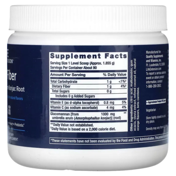 Суміш харчових волокон, Easy Fiber, Life Extension, зі смаком апельсина, 167 г