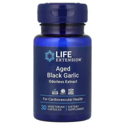 Чорний часник витриманий 500 мг, Life Extension Aged Black Garlic, 30 вегетаріанських капсул