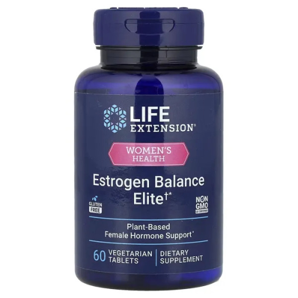 Підтримка жіночих гормонів, Women's Health, Estrogen Balance Elite, Life Extension, 60 вегетаріанських капсул