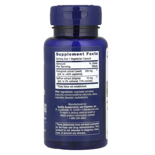 Підтримка сексуального здоров'я для жінок, Sexual Health for Her, Life Extension, з екстрактом пажитника та шафрану, 60 вегетаріанських капсул