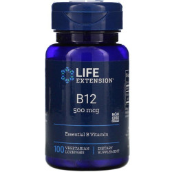 Витамин В12 (метилкобаламін), Life Extension Vitamin B-12, 500 мкг, 100 льодяников