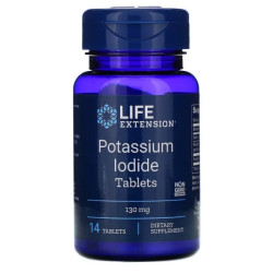 Йодид калия 130 мг, Life Extension Potassium Iodide, 14 таблеток