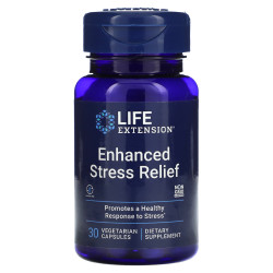 Помощь при стрессе, Life Extension Enhanced Stress Relief, 30 вегетарианских капсул