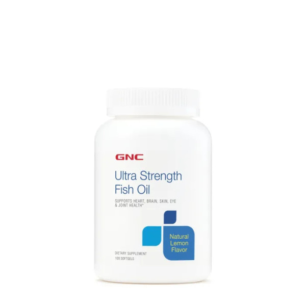 Риб'ячий жир, Ultra Strength Fish Oil, GNC, смак лимона, 100 гелевих капсул