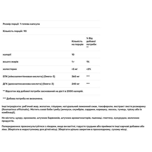 Риб'ячий жир, Ultra Strength Fish Oil, GNC, смак лимона, 100 гелевих капсул