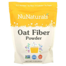 Клітковина вівсяна, NuNaturals Oat Fiber, 454 г