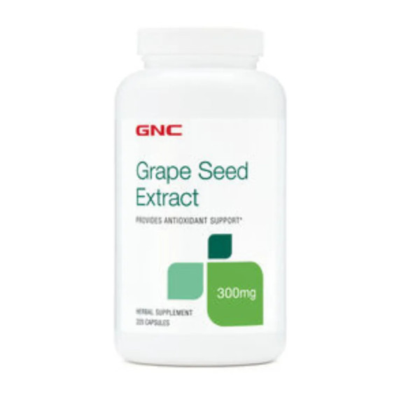 Екстракт виноградних кісточок, Grape Seed Extract, GNC, 300 мг, 220 капсул