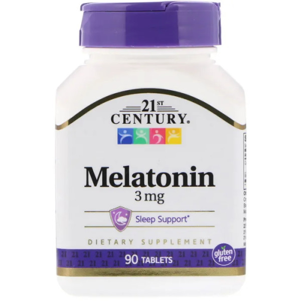 Мелатонин, Melatonin, 21st Century, 3 мг, 90 таб.