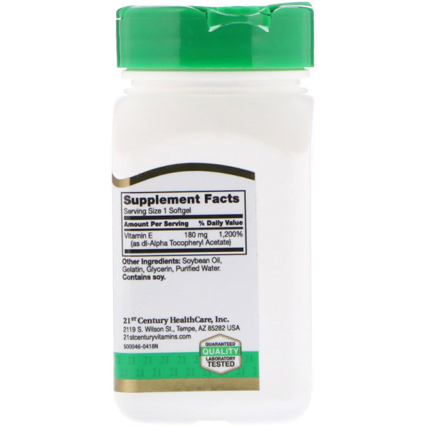 Вітамін Е, Vitamin E- 400, 21st Century, 110 кап.
