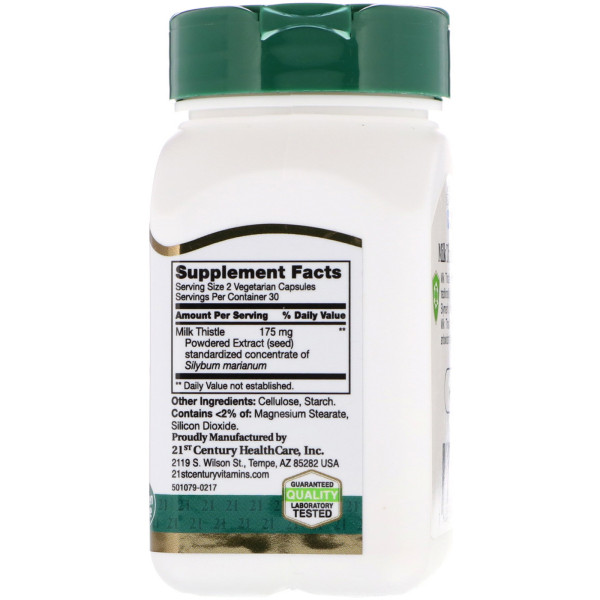 Розторопша, Milk Thistle, 21st Century, екстракт, 60 капсул
