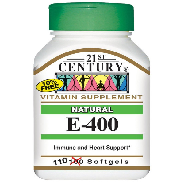 Природний вітамін Е - 400, Vitamin E, 21st Century, 110 кап.