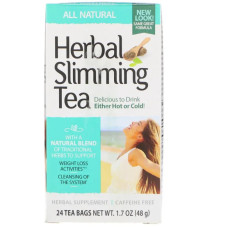 Чай для похудения травяной без кофеина, 21st Century Herbal Slimming Tea, 24 пак.
