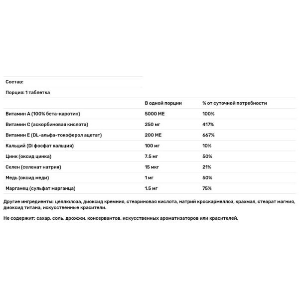 Антиоксидант, Antioxidant, 21st Century, 75 таб.
