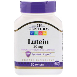 Лютеин 20 мг, 21st Century Lutein, 60 капсул