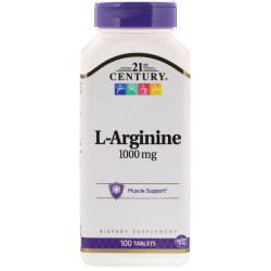 Аргінін 1000 мг, 21st Century L-Arginine, 100 таблеток