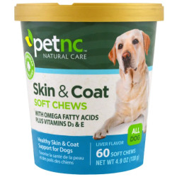 Здоровье кожи и шерсти для собак, вкус печени, Pet Natural Care Skin & Coat, 60 жевательных таблеток