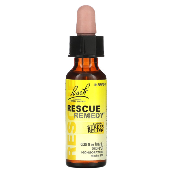 Зниження стресу, Rescue Remedy, Natural Stress Relief, Bach, оригінальний квітковий еліксир, 10 мл