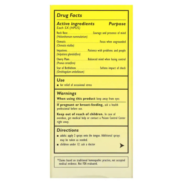 Швидка допомога від стресу, Rescue Remedy, Bach, спрей, 20 мл.