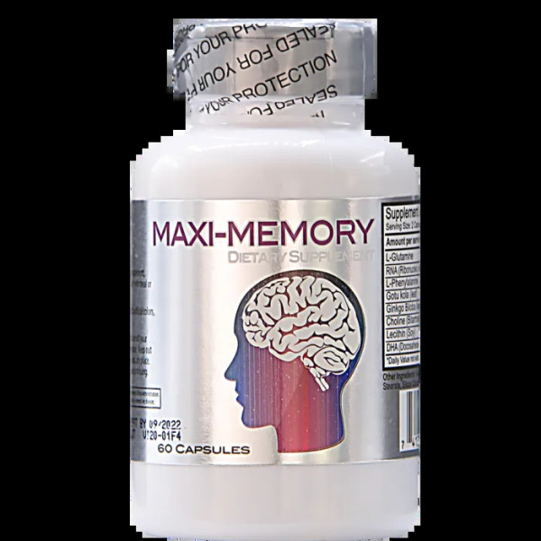 Максі-пам'ять, Maxi-Memory, Nu-Health, 60 капсул