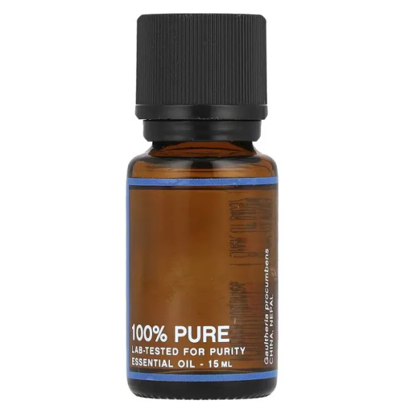 Ефірна олія Гаультерія, Essential Oil, Wintergreen, Nature's Fusions, 100% чиста, 15 мл