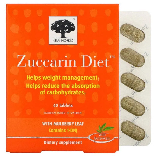 Засіб для схуднення, Zuccarin Diet, New Nordic US Inc, 60 таблеток