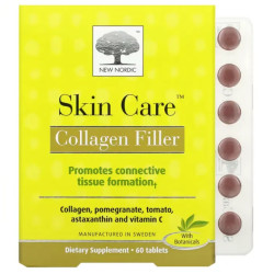 Коллаген для кожи, New Nordic US Inc Collagen Filler, 60 таблеток