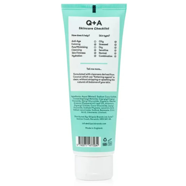 Гель для обличчя очищуючий, Peppermint Daily Cleanser, Q+A, з м'ятою, 125 мл