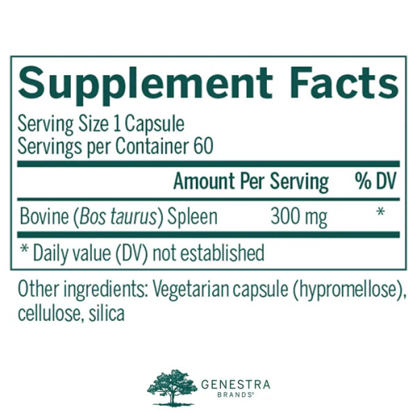 Бича селезінка, TSPP, Genestra Brands, 60 капсул